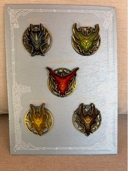 World of Warcraft collector dragonflight pins