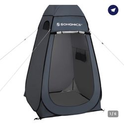 Portable Pop Up Tent, Privacy Shelter Toilet Changing Shower Room, Dark Gray