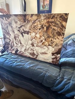Antique painting with custom frame