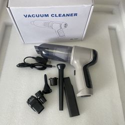 HANDHELD VACUUM - Portable Compact Mini Rechargeable Car Vacuum Cleaner with Air Pump Inflator