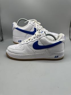 Size 10 - Nike Air Force 1 Low Color of the Month - White Royal Blue Men Shoe