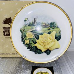 Authentic BOEHM Collectible Roses Of Excellence “Irish Gold” Collectable Plate