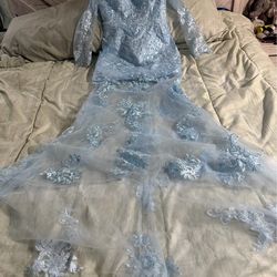 New baby blue dress size medium (12)