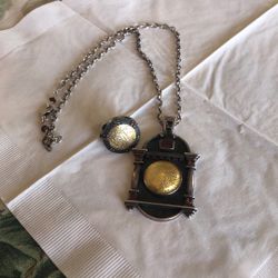 Grandmas Jewelry Silver Necklace And Ring With Rubies 