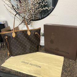Louis Vuitton Monogram Neverfull Handbag Purse