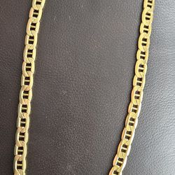 Solid 10K Gold 24" Mariner Link 8MM Thick 34 Grams Brand New with Tags Macy's. 