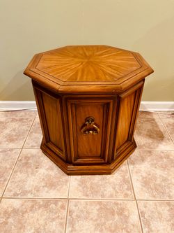 Octagon Sofa side table with storage