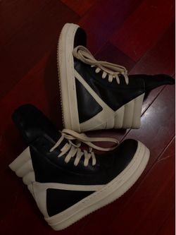 Rick Owen Black and White Hightop shoes [ Size: EU 37]