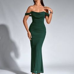 Lg Emerald Green Long Dress