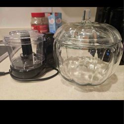 Chopper & Glass Cookie Jar