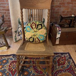 Antique Rocking Chair With Cushion 