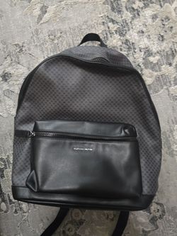 Michael Kors Cooper men's black monogram logo backpack 
