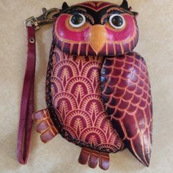 Southwestern Hand Tooled Leather Coin Purse


