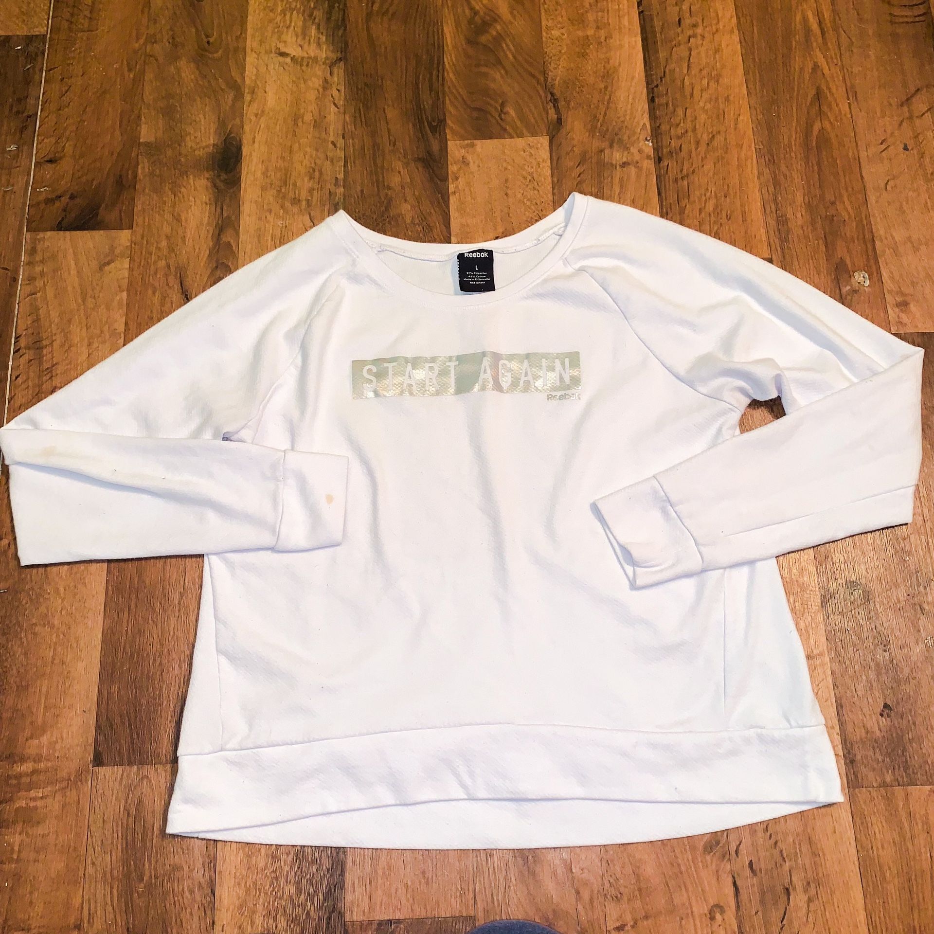 Reebok “Start Again” Women’s Sweatshirt Size Large