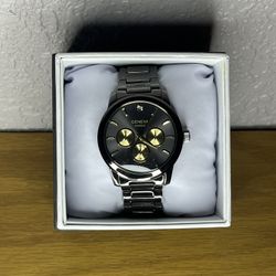 ✨ Black & Gold Men’s Geneva Watch 