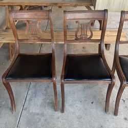 Antique  4 chairs and table