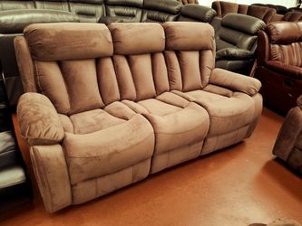 Burgandy microsuide shava recliner couch or loveseat