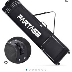 Partage Snowboard Bag with Wheels, Snowboard Bag for Air Travel, Adjustable Length Up to 170 cm, 600D Waterproof Oxford -Black