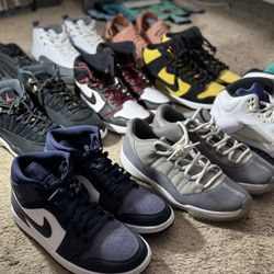 Jordan's 1s, 5s, 11s, 12s, Air Max 97s, and Dunks