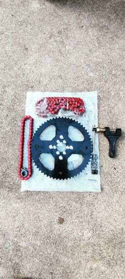Sprocket upgrade and comes with 2 Chainz a chain breaker tool everything brand new for Coleman scooters and go karts $25