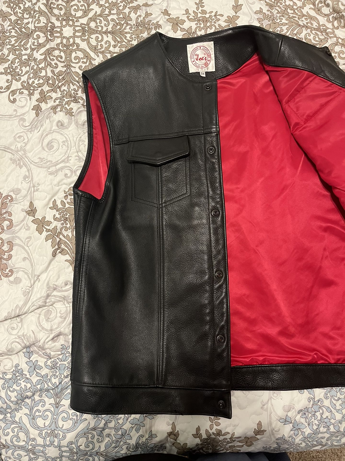 Lil Joes Leather Vest Cut- tall riders 6”4,