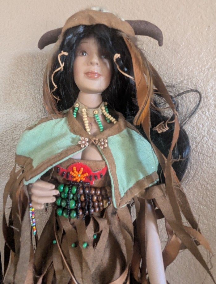 DUCK HOUSE Native Porcelain Doll