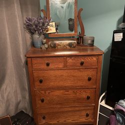 Older Nice Dresser With Mirror