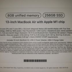 Distribution
13 inch MacBook Air 2020 new