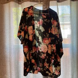 Womens Floral Kimono Style Cover up