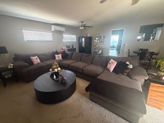 Grey sectional couch