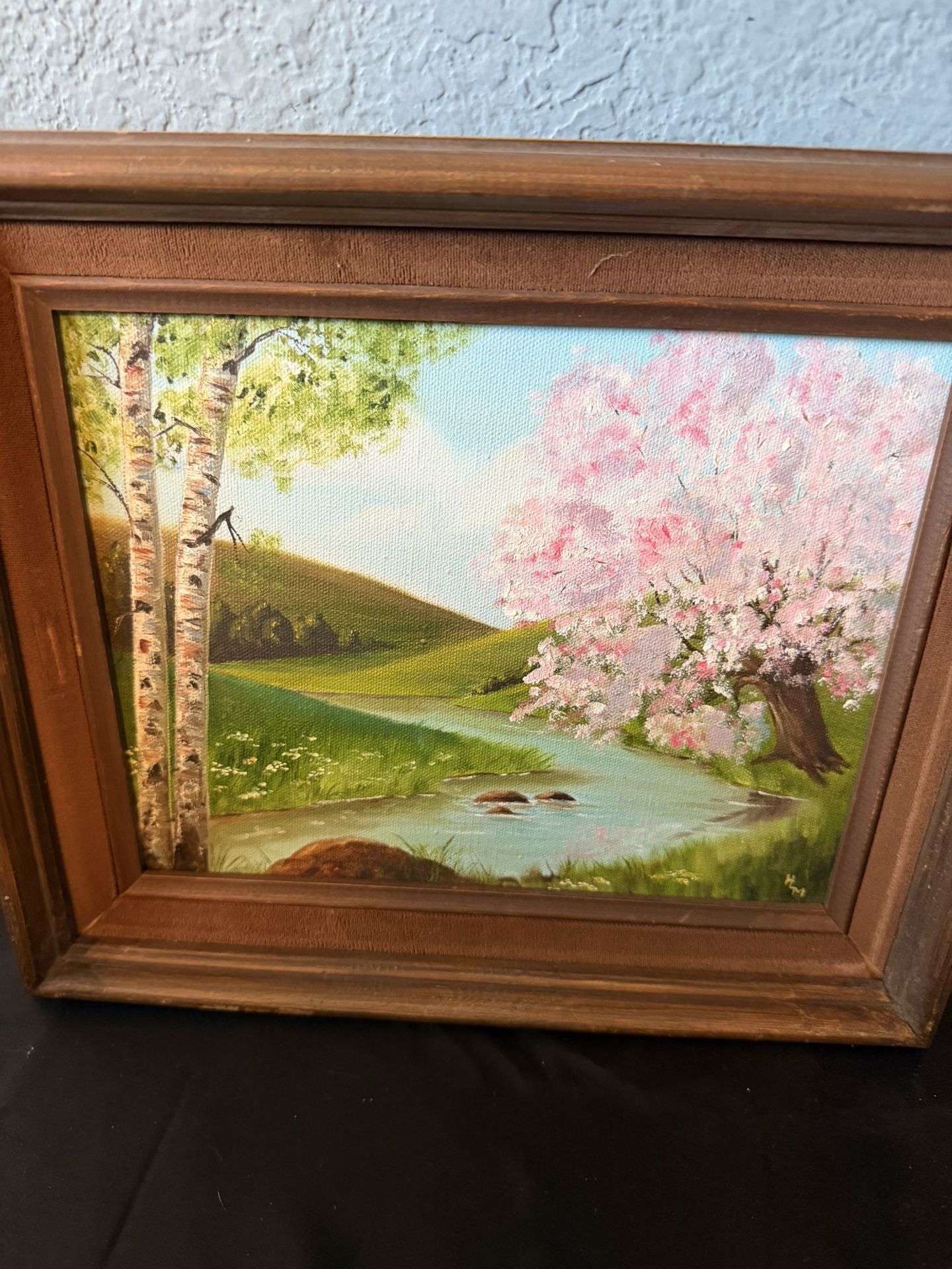 Lovely Spring Landscape Oil Painting Signed By The Artist