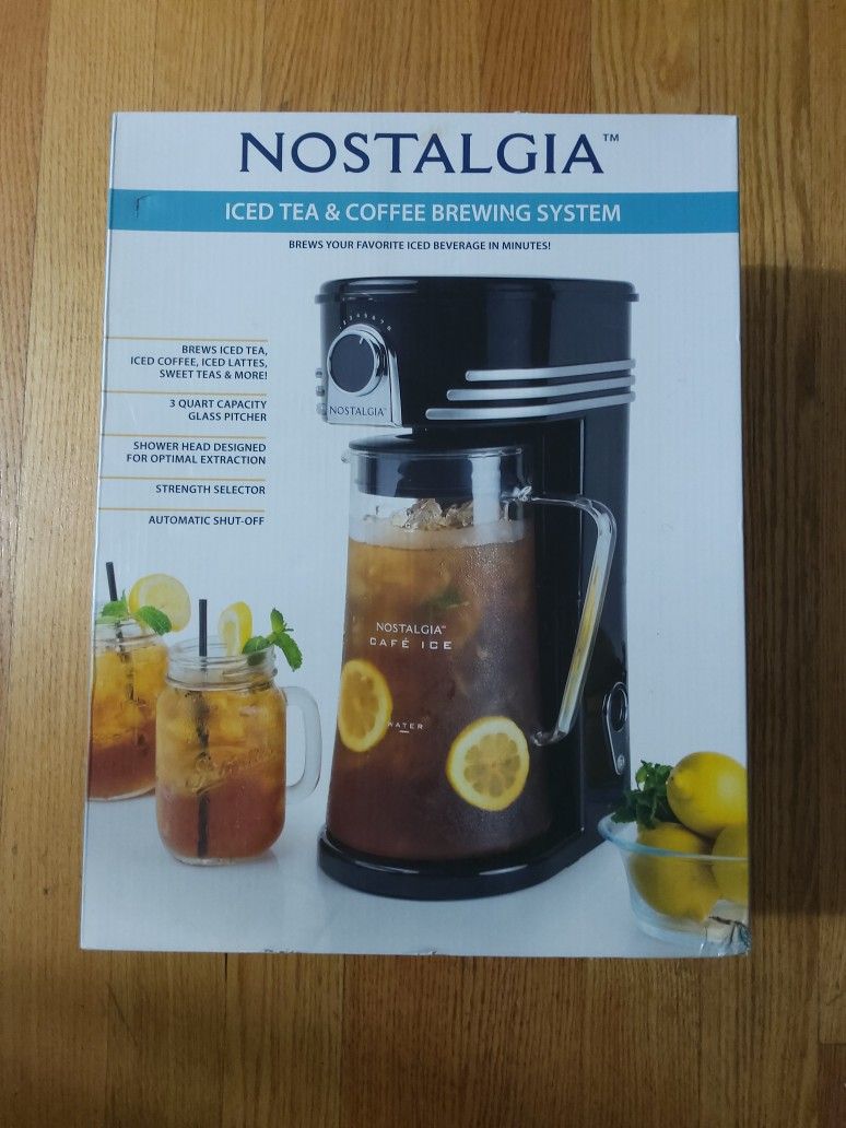 Nostalgia Cafe Ice 3-Quart Iced Coffee & Tea Brewing System