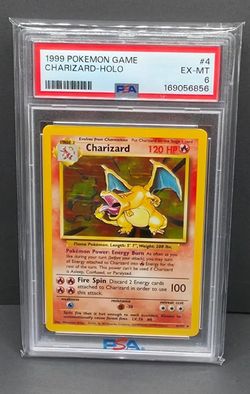 1999 Pokemon Charizard Holo #4 PSA 6 EX-MT