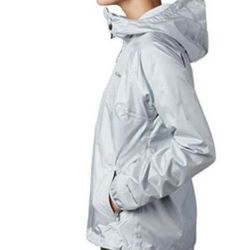 NEW Women's Columbia Echo Valley EXS Silver Rain Jacket Size M