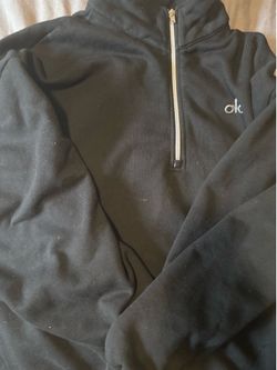 Alo yoga black quarter zip size medium