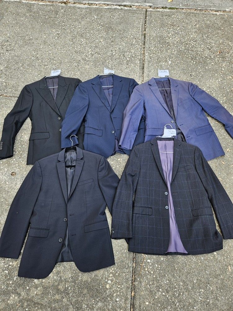 5 Expensive Wool Jackets. Size 36 Regular 