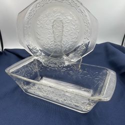 Princess House Fantasia Collection Loaf Pan & Pie pan Set of 2