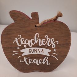 Teachers Gift Wood Apple Wood Cutout