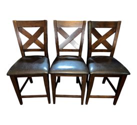 Solid granite marble & wood dining set