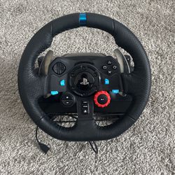 Logitech G29 Driving Force Racing Wheel and Floor Pedals, Real Force Feedback, Stainless Steel Paddle Shifters, Leather Steering Wheel Cover for PS5, 