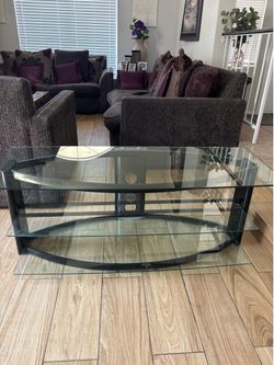 Glass tv stand