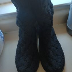 Black Knitted UGG Boots