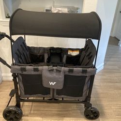 W4 Original Stroller Wagon with Snack Tray, Weather Mat, and Cup & Phone Holder 