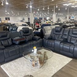 💥💥HUGE SALE SOFA LOVE SEAT GENUINE LEATHER POWER RECLINING POWER HEAD REST 