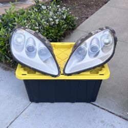Pair OEM 2005-2013 Corvette Headlights C6 LH/RH HeadLight Machine Silver RL Sebring Lens