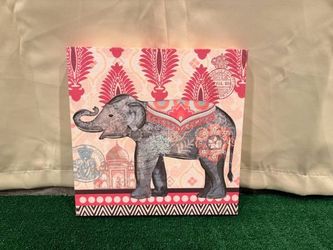 * Canvas Print Wall Art (“Elephant” 12”W x 12”H)