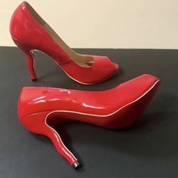 New ladies Luxury Red Stiletto Heel Open Toe Shoes Size 7-7.5.