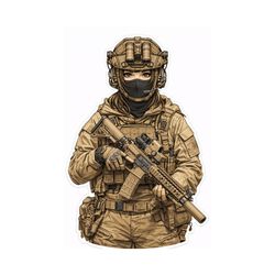 4” Tactical Girl AR 15 Sticker Army Gun Decal .556 Tactical Military NVG