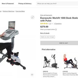 Excerpeutic Workfit Stationary Exercise Bike