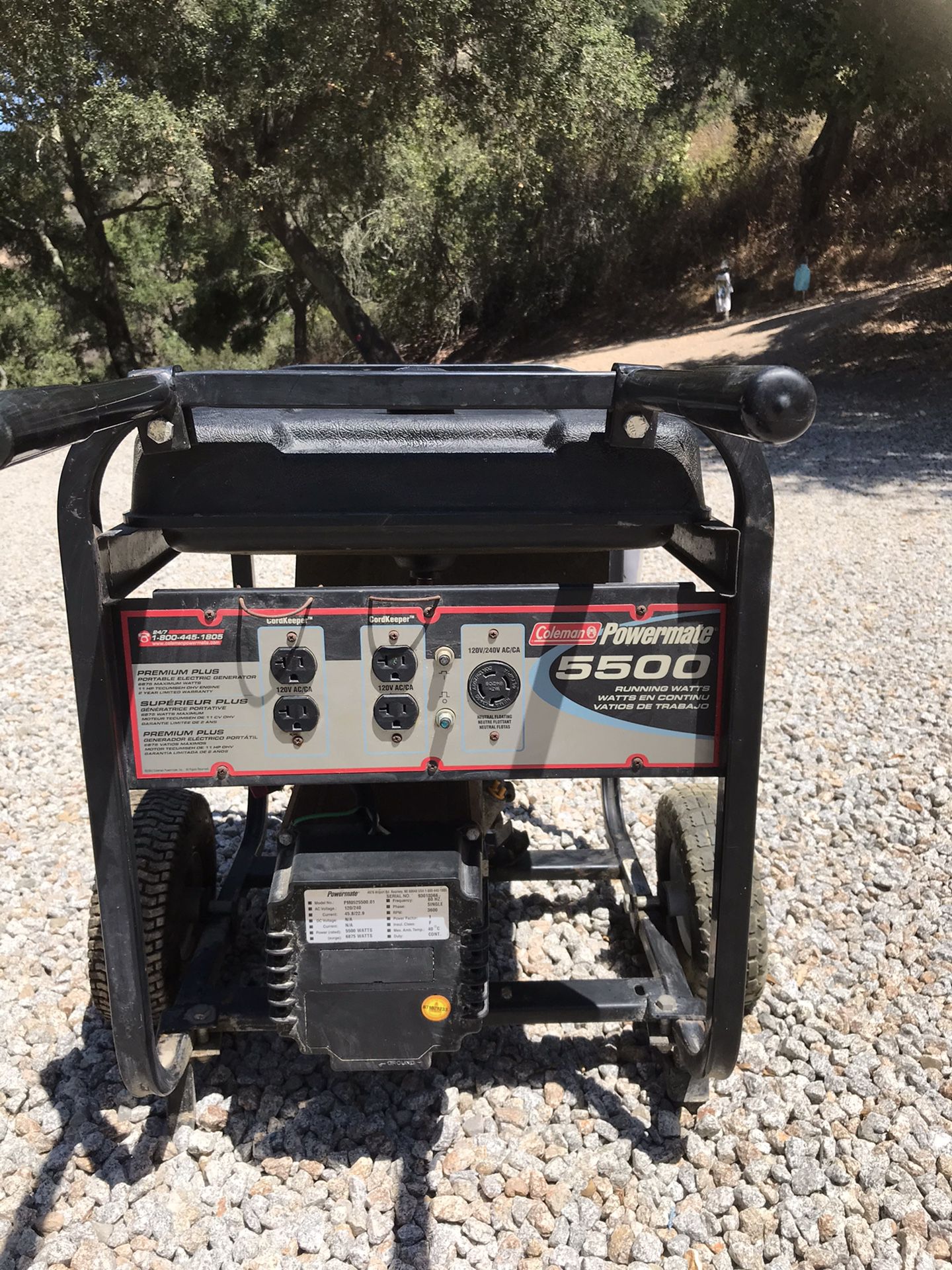 Coleman 6875 watt portable generator